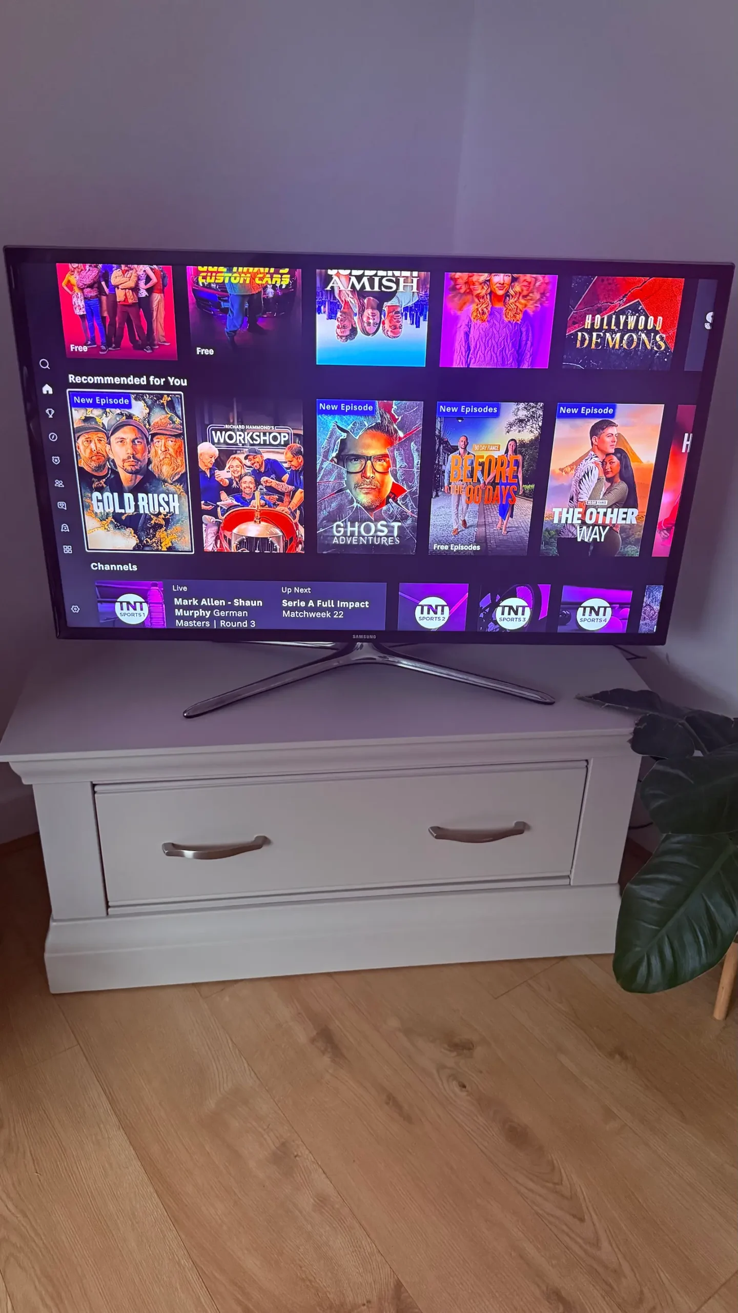 Discovery+ homepage in February 2026 (photo we took)