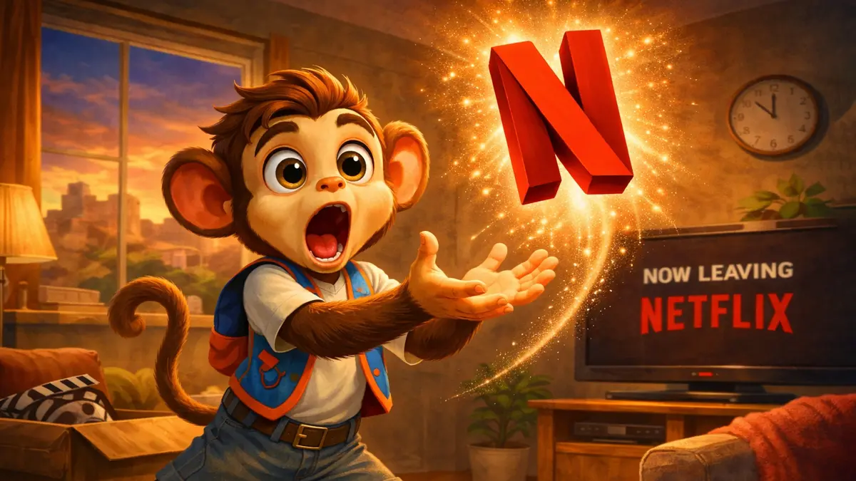 Netflix-themed image indicating titles leaving Netflix