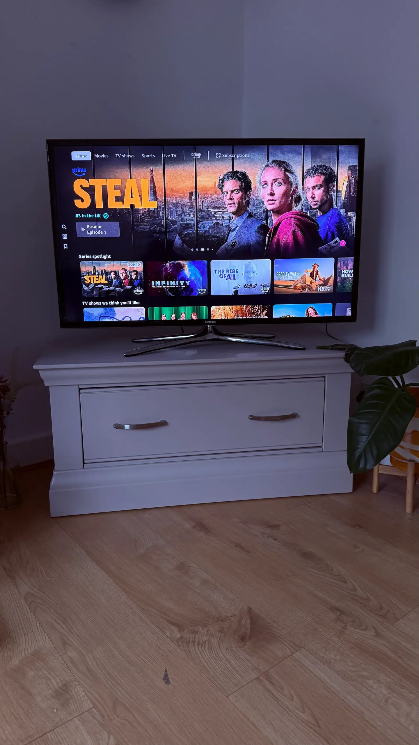 Prime Video homepage in February 2026 (photo we took)