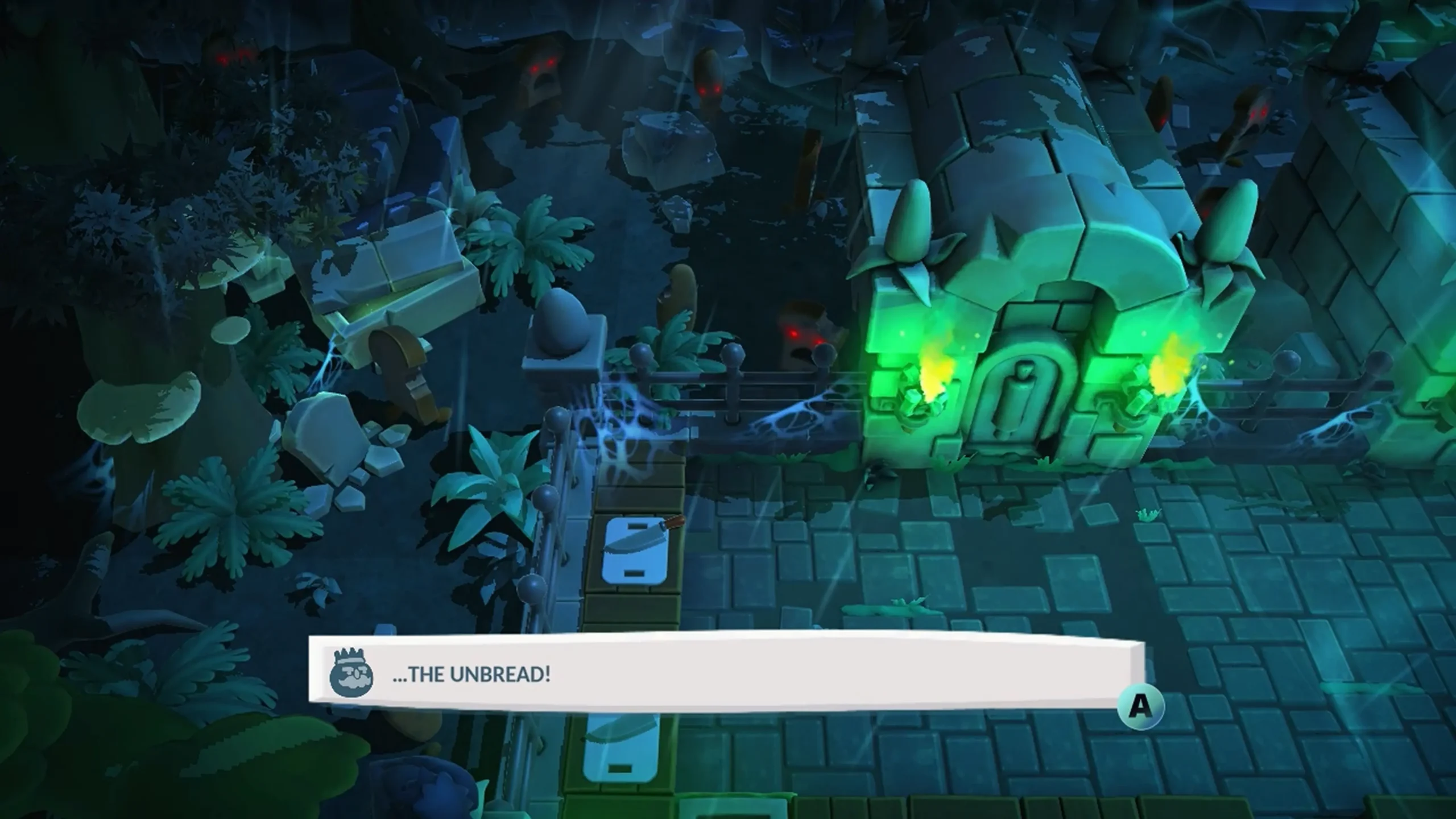 The Unbread scene showing undead toast monsters